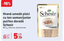 Carrefour Hrană umedă pisici cu ton somon/junior pui/ton doradǎ Schesir Ofertă