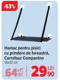 Carrefour Hamac pentru pisici cu prindere de fereastră, Carrefour Companino Ofertă