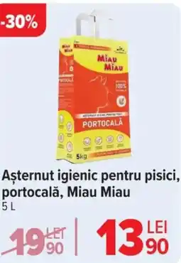 Carrefour MIAU MIAU Aşternut igienic pentru pisici, portocală Ofertă