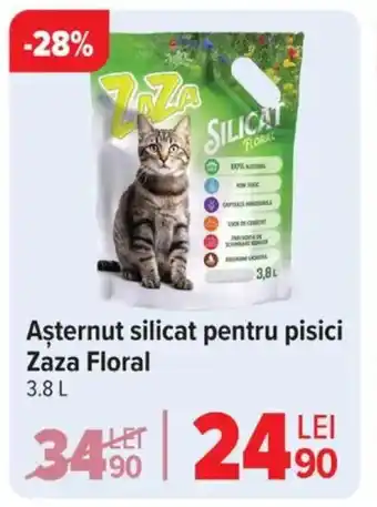 Carrefour Aşternut silicat pentru pisici Zaza Floral Ofertă