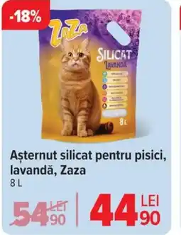 Carrefour ZAZA Aşternut silicat pentru pisici, lavandǎ Ofertă