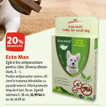 Fressnapf Ecto Max Zgărzi bio antiparazitare pentru câini. Ofertă