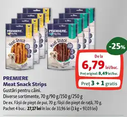 Fressnapf PREMIERE Meat Snack Strips Gustări pentru câini Ofertă