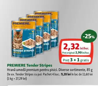 Fressnapf PREMIERE Tender Stripes Hrană umedă premium pentru pisici Ofertă