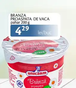 Unicarm Branza proaspata de vaca pahar Ofertă