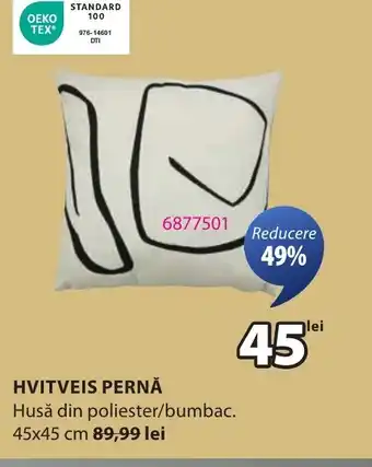 JYSK Hvitveis pernă Ofertă