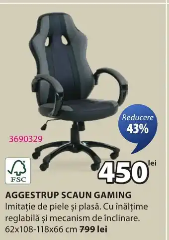 JYSK Aggestrup scaun gaming Ofertă