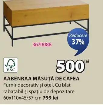 JYSK Aabenraa măsuţă de cafea Ofertă