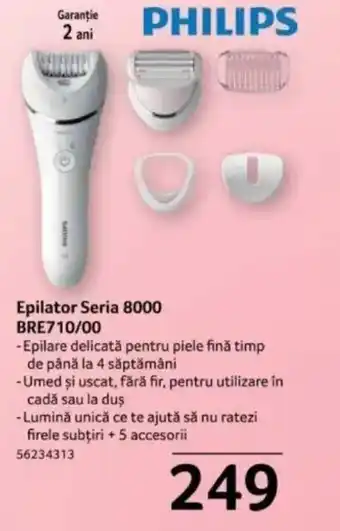 Selgros PHILIPS Epilator Seria 8000 BRE710/00 Ofertă