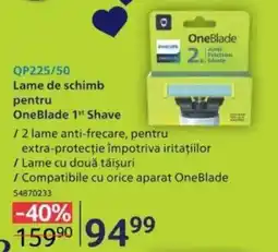 Selgros QP225/50 Lame de schimb pentru OneBlade 1st Shave Ofertă