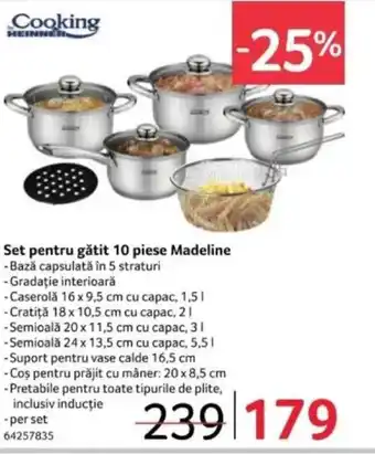 Selgros Set pentru gătit 10 piese Madeline Ofertă