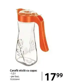 Selgros Carafǎ sticlă cu capac Ofertă