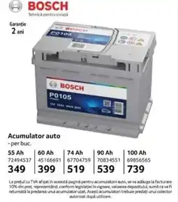 Selgros BOSCH Acumulator auto Ofertă