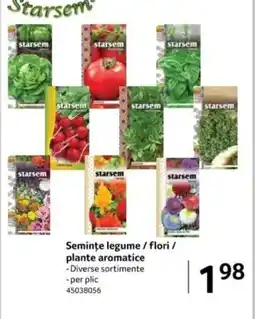 Selgros Seminţe legume / flori / plante aromatice Ofertă