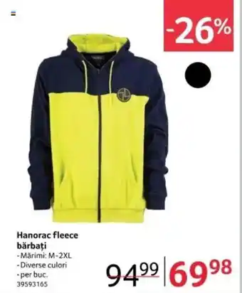 Selgros Hanorac fleece bărbaţi Ofertă