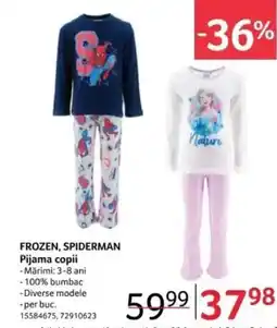 Selgros FROZEN, SPIDERMAN Pijama copii Ofertă