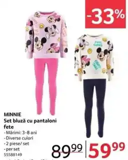 Selgros MINNIE Set bluză cu pantaloni fete Ofertă