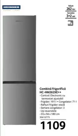 Selgros Combinǎ frigorifică HC-HM262XE++ Ofertă