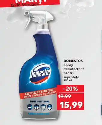 Kaufland DOMESTOS Spray dezinfectant pentru suprafeţe Ofertă