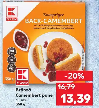 Kaufland Brânză Camembert pane Ofertă