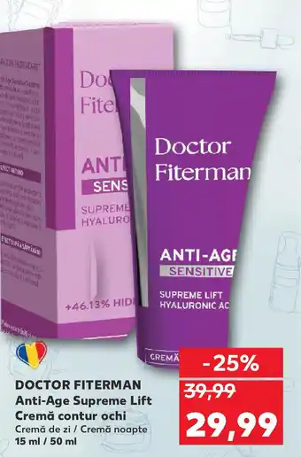 Kaufland DOCTOR FITERMAN Anti-Age Supreme Lift Cremă contur ochi Ofertă