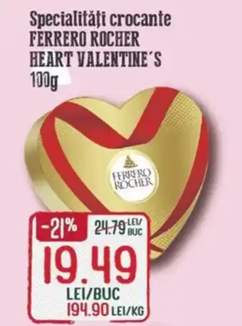 Diana Supermarket Specialităţi crocante FERRERO ROCHER HEART VALENTINE'S Ofertă