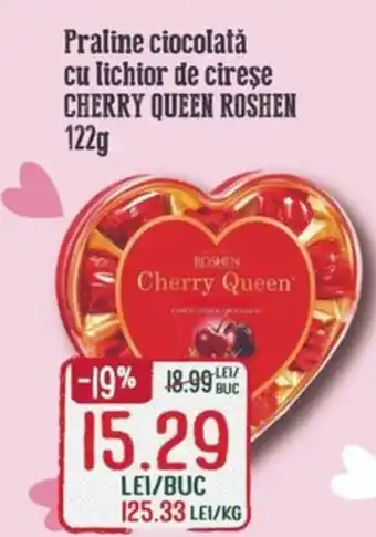 Diana Supermarket Praline ciocolată cu lichior de cireșe CHERRY QUEEN ROSHEN Ofertă