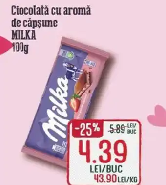 Diana Supermarket Ciocolată cu aromă de căpşune MILKA Ofertă