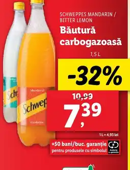 Lidl SCHWEPPES Mandarin / Bitter lemon Băutură carbogazoasă Ofertă