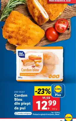 Lidl CHEF SELECT Cordon Bleu din piept de pui Ofertă