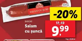 Lidl BARONI Salam cu șuncă Ofertă