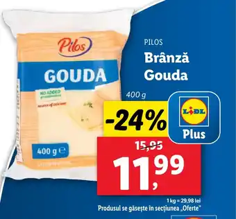 Lidl PILOS Brânză Gouda Ofertă