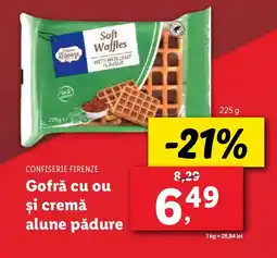 Lidl CONFISERIE FIRENZE Gofră cu ou şi cremă alune pădure Ofertă