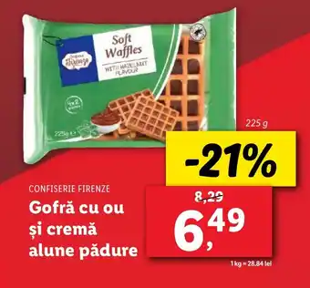 Lidl CONFISERIE FIRENZE Gofră cu ou şi cremă alune pădure Ofertă