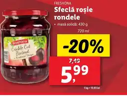 Lidl FRESHONA Sfeclă roşie rondele Ofertă