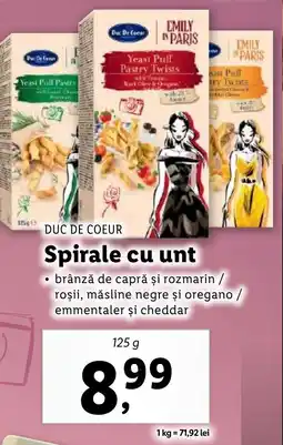 Lidl DUC DE COEUR Spirale cu unt Ofertă