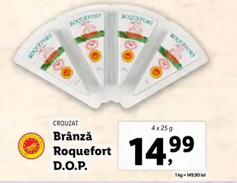 Lidl CROUZAT Brânză Roquefort D.O.P. Ofertă