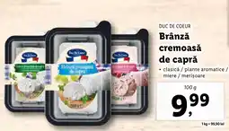 Lidl DUC DE COEUR Brânză cremoasă de capră Ofertă