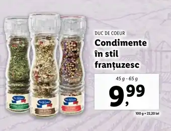 Lidl DUC DE COEUR Condimente în stil franţuzesc Ofertă