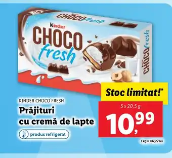 Lidl KINDER Choco Fresh Prăjituri cu cremă de lapte Ofertă