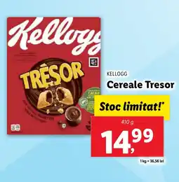 Lidl KELLOGG Cereale Tresor Ofertă