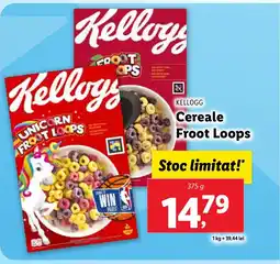 Lidl KELLOGG Cereale Froot Loops Ofertă