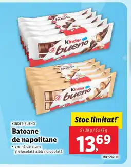 Lidl KINDER Bueno Batoane de napolitane Ofertă