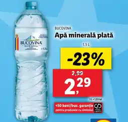 Lidl BUCOVINA Apă minerală plată Ofertă