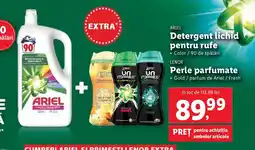 Lidl ARIEL Detergent lichid pentru rufe + LENOR Perle parfumate Ofertă