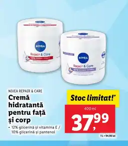 Lidl NIVEA Repair & Care Cremă hidratantă pentru faţă şi corp Ofertă