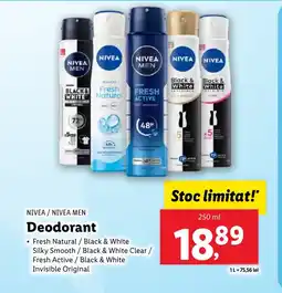 Lidl NIVEA / NIVEA Men Deodorant Ofertă