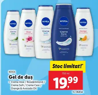 Lidl NIVEA Gel de duş Ofertă