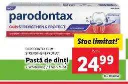 Lidl PARODONTAX Gum strengthen & protect Pastă de dinți Ofertă