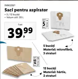 Lidl PARKSIDE® Saci pentru aspirator Ofertă